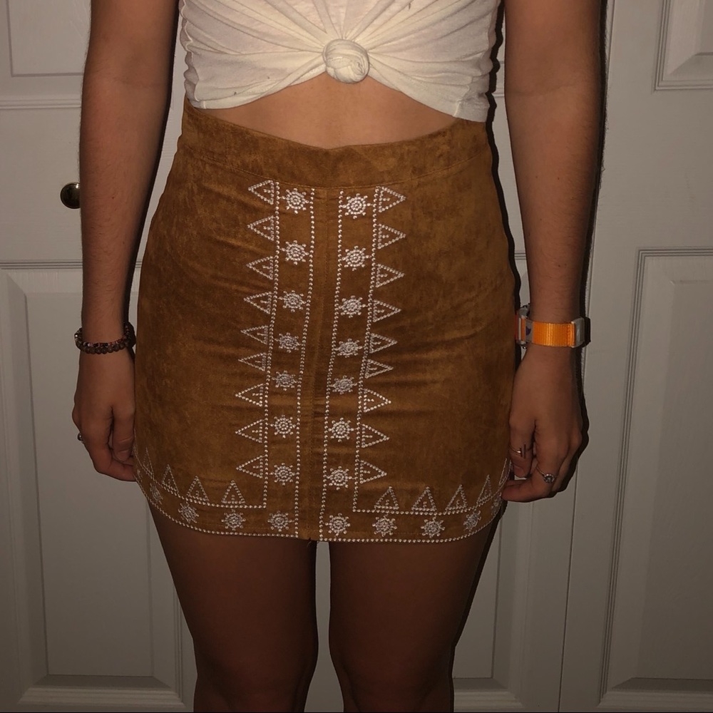 Embroidered A-line Skirt